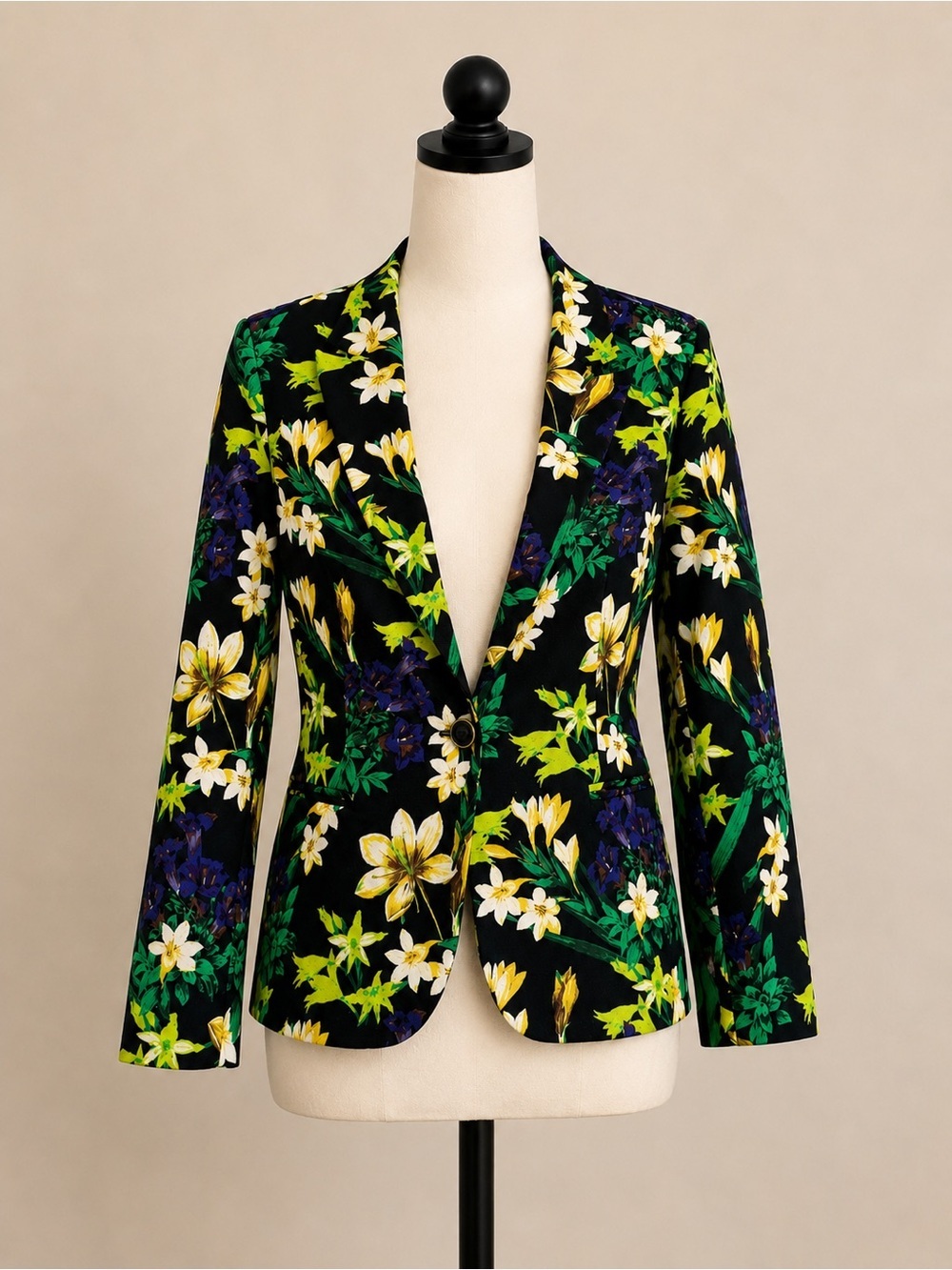 Forever 21 Floral Blazer Jacket Women’s Medium Spring Career Office